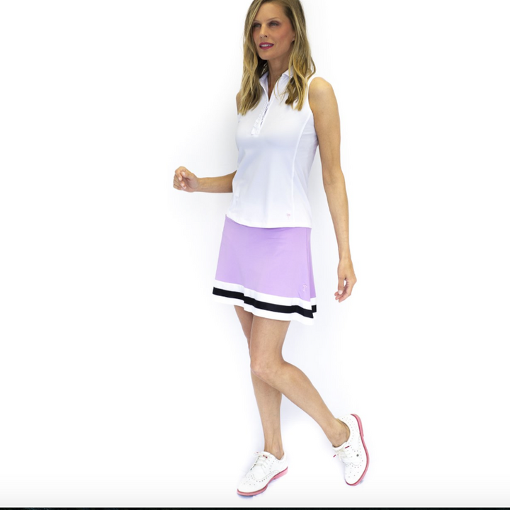 Golftini S/L Ruffle Tech Polo - White