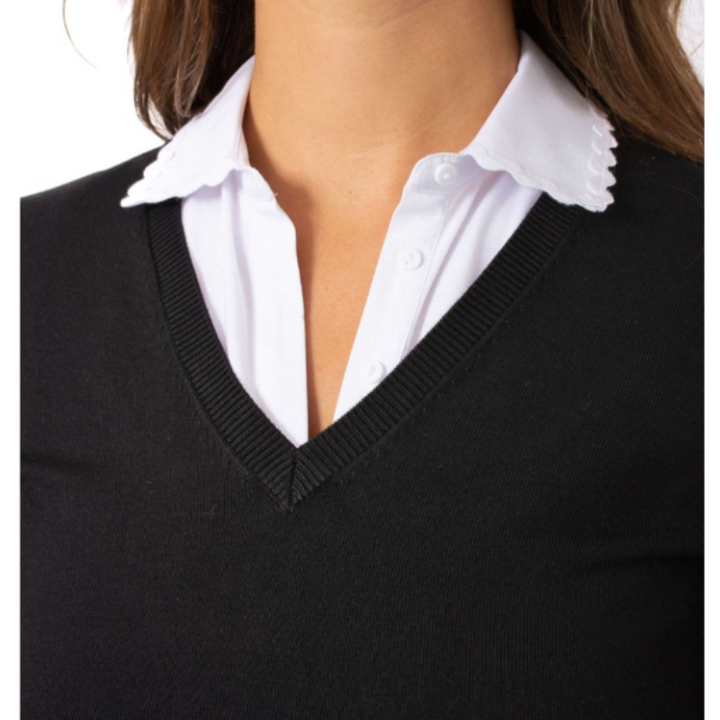 Golftini V-Neck Sweater - Black