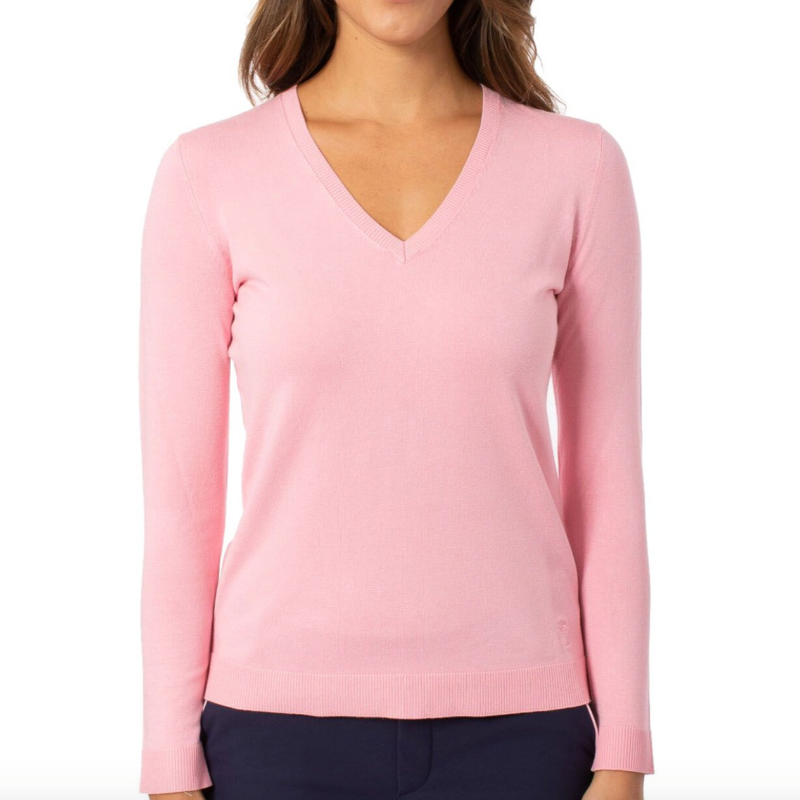 Golftini V-Neck Sweater - Light Pink