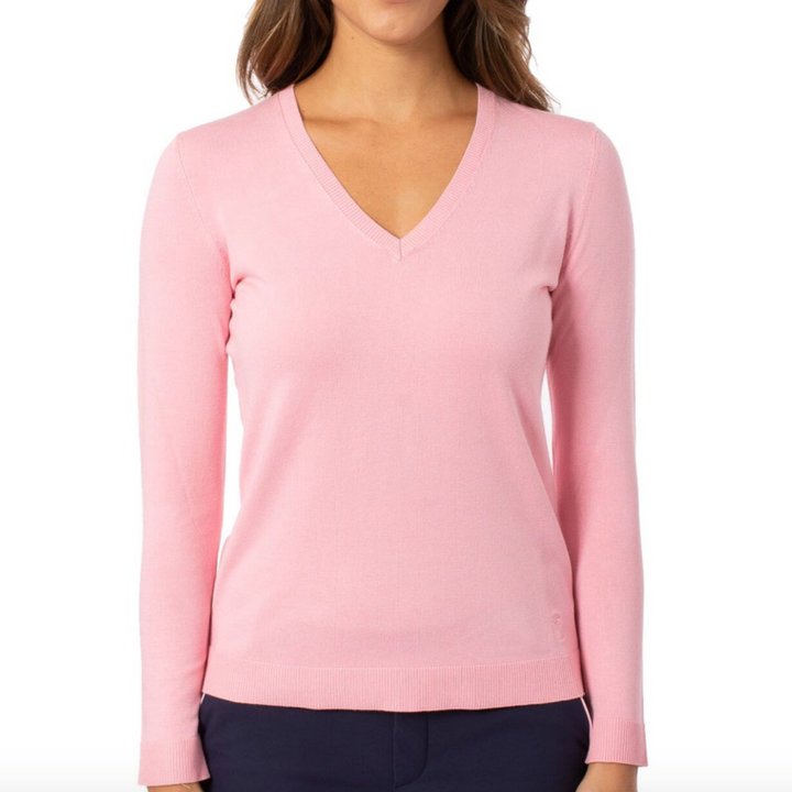 Golftini V-Neck Sweater - Light Pink