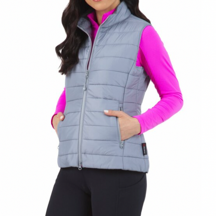 IBKUL Zip Quilted Vest - Grey