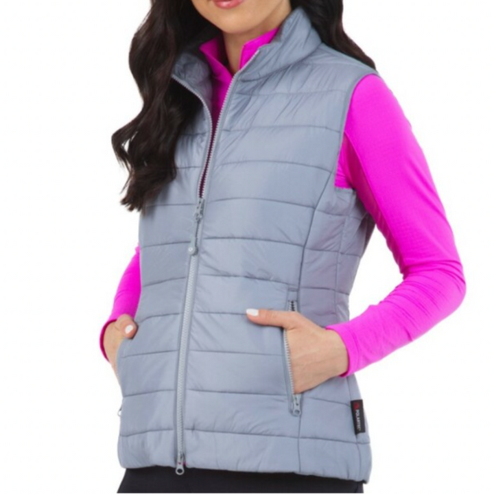 IBKUL Zip Quilted Vest - Grey