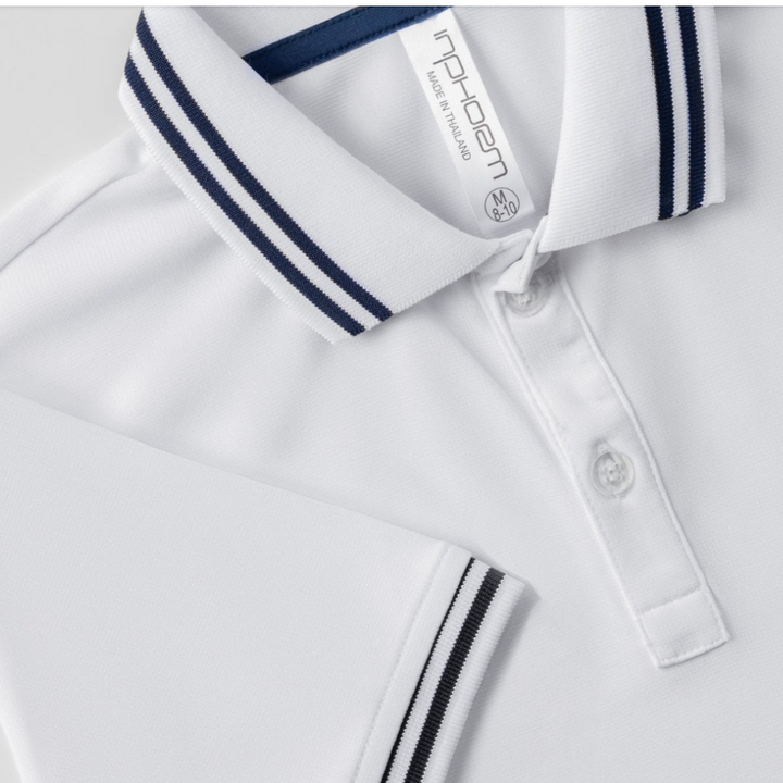 InPhorm Boys S/S Polo - White/Midnight