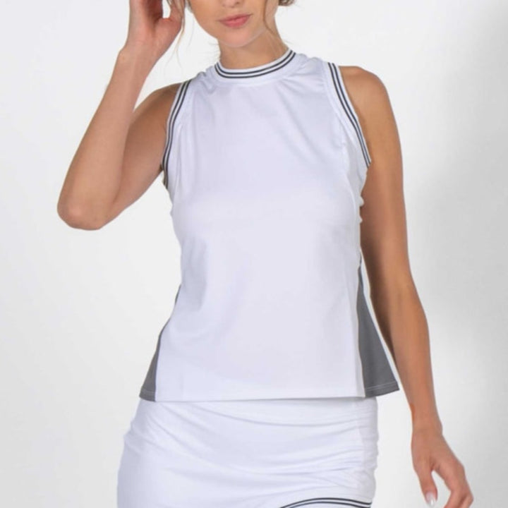 InPhorm Chloe Tank - White/Onyx Combo