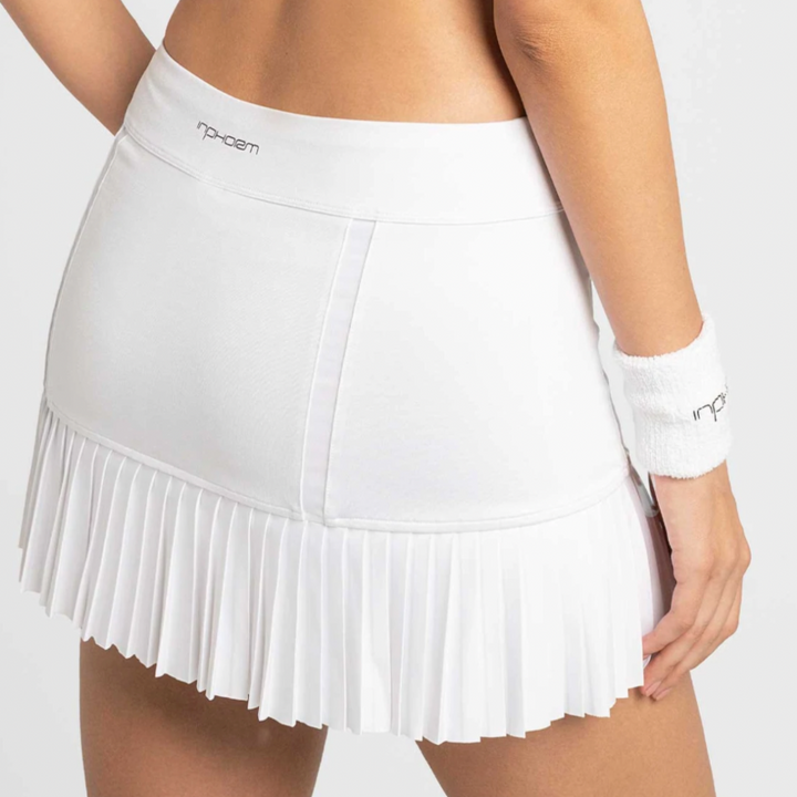 InPhorm Classic 13" Pleated Skort - White
