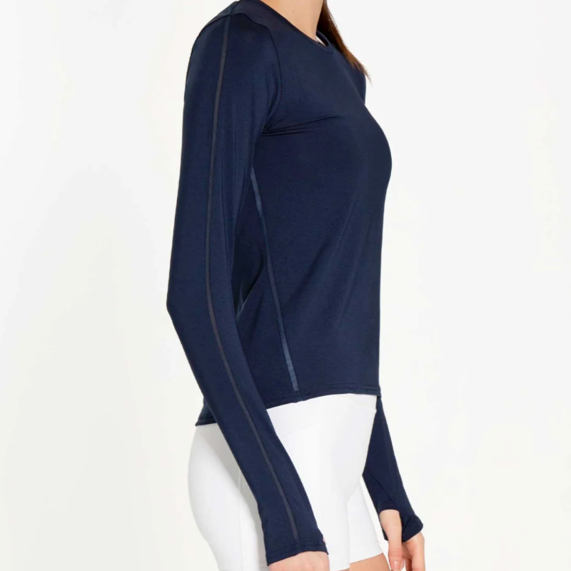 InPhorm Classic L/S Crew Neck Top - Midnight