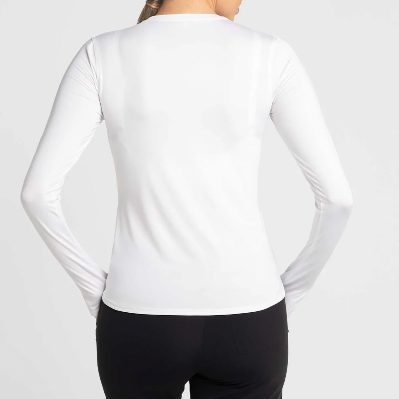 InPhorm Classic L/S Crew Neck Top - White