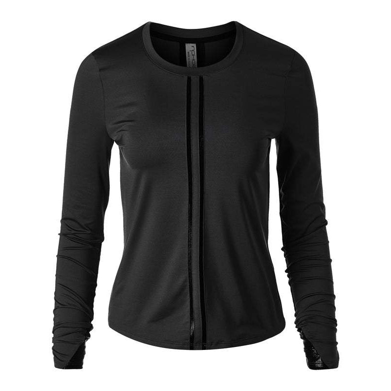 InPhorm Harper L/S Crew Neck Top - Black