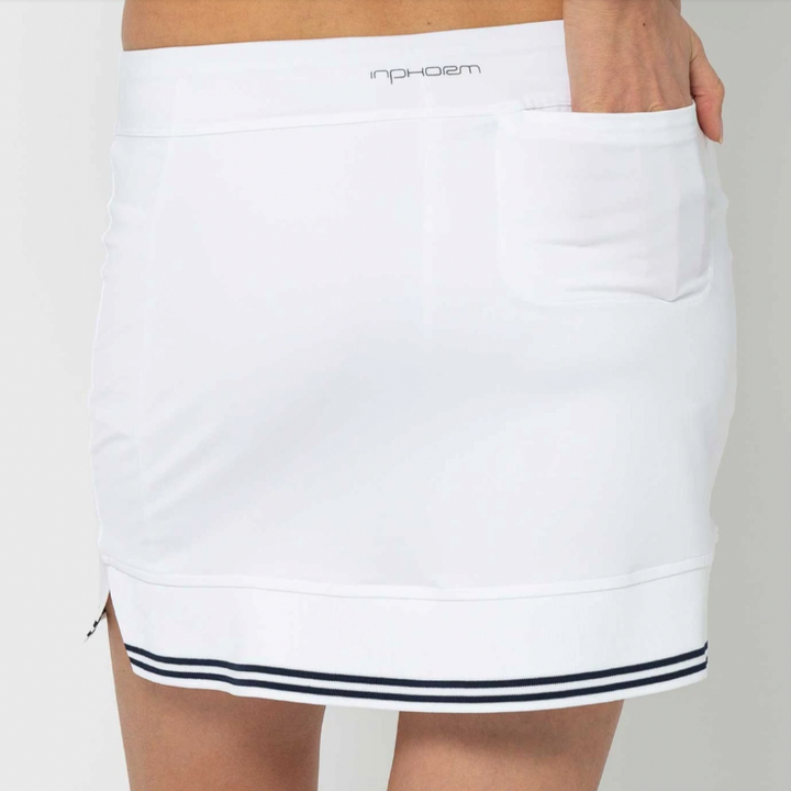 InPhorm Lilian Skort 15" - White/Midnight