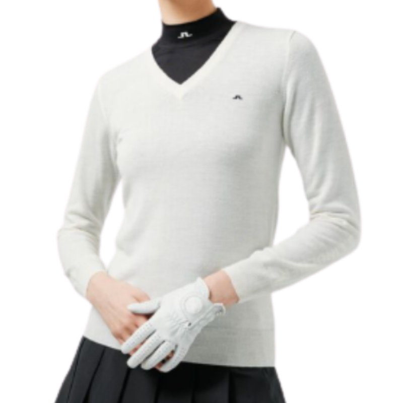 JL Golf Amaya V-Neck Sweater - Burnt Orange