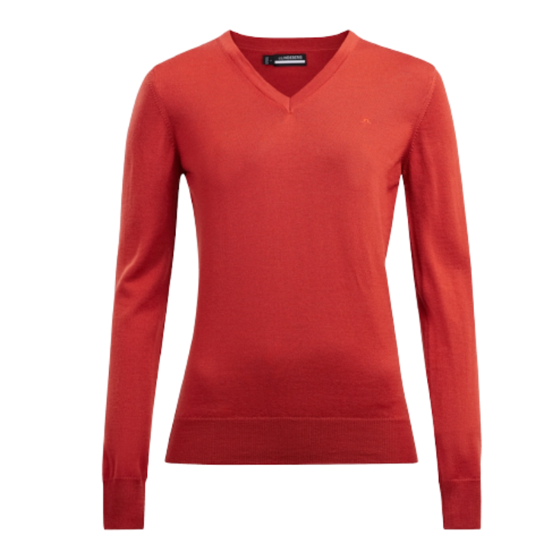 JL Golf Amaya V-Neck Sweater - Burnt Orange