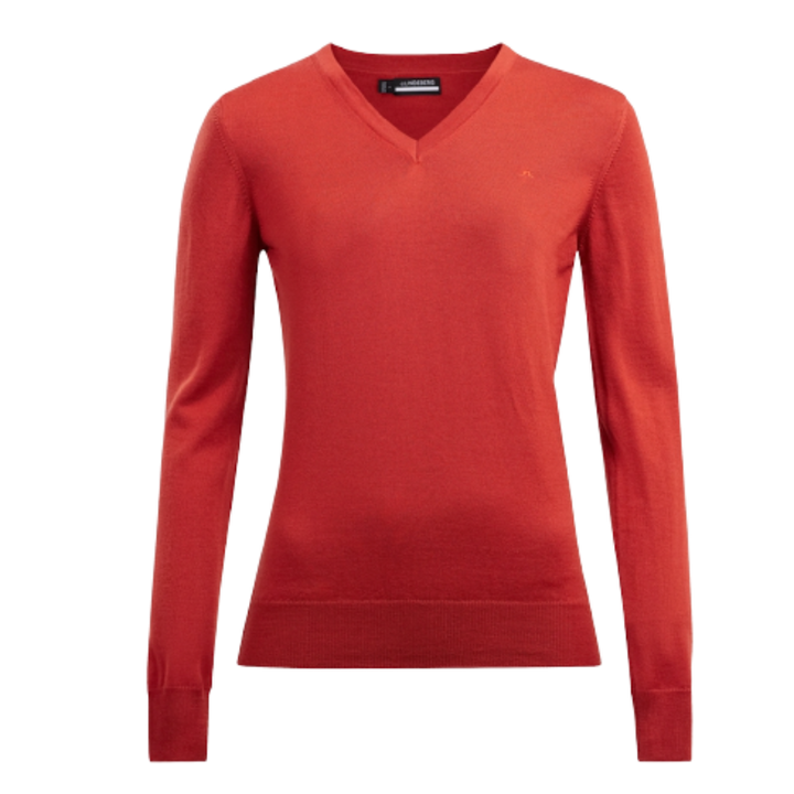 JL Golf Amaya V-Neck Sweater - Burnt Orange