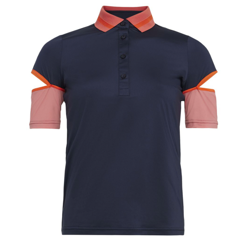 JL Golf Iris Polo - Navy/Orange