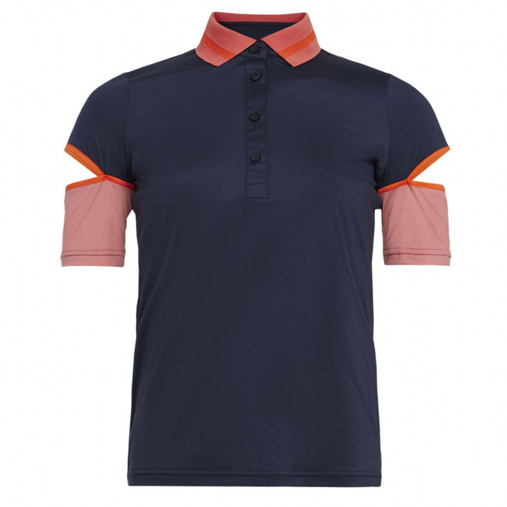 JL Golf Iris Polo - Navy/Orange