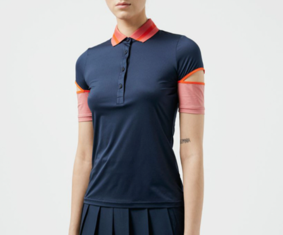 JL Golf Iris Polo - Navy/Orange