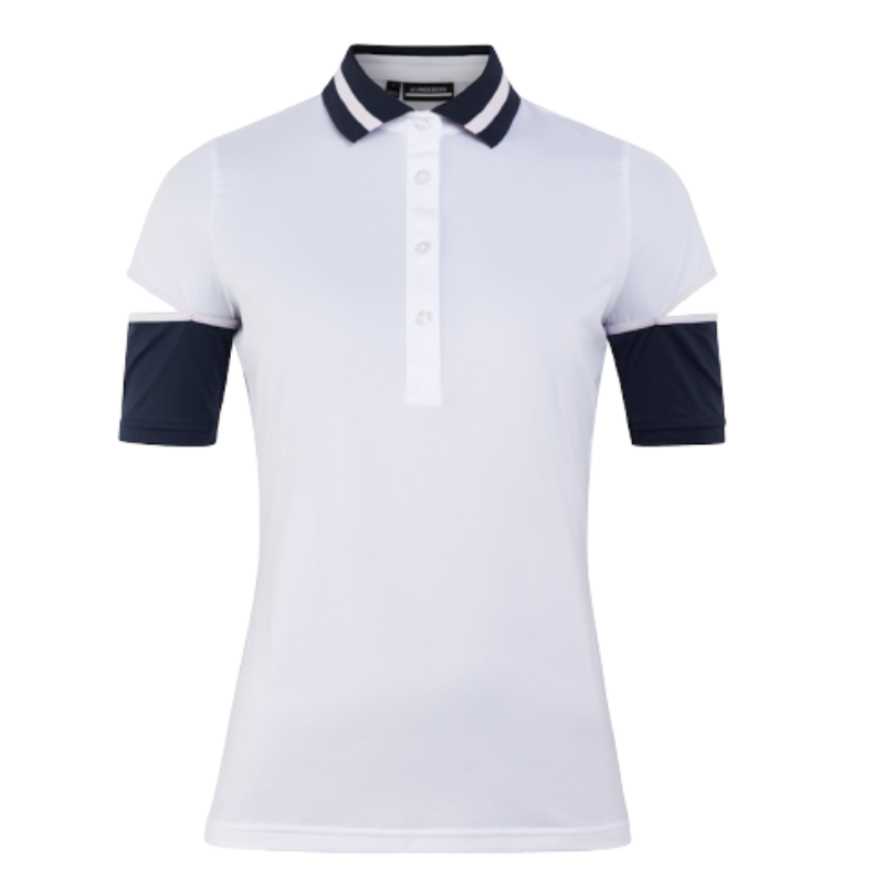 JL Golf Iris Polo - White/Navy