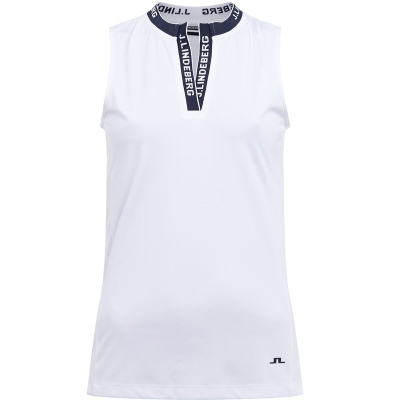 JL Golf Leya S/L Top - White/Navy