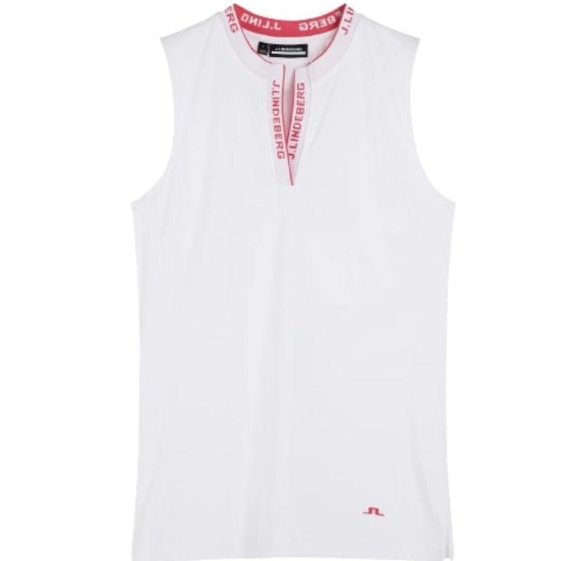 JL Golf Leya S/L Top - White/Pink