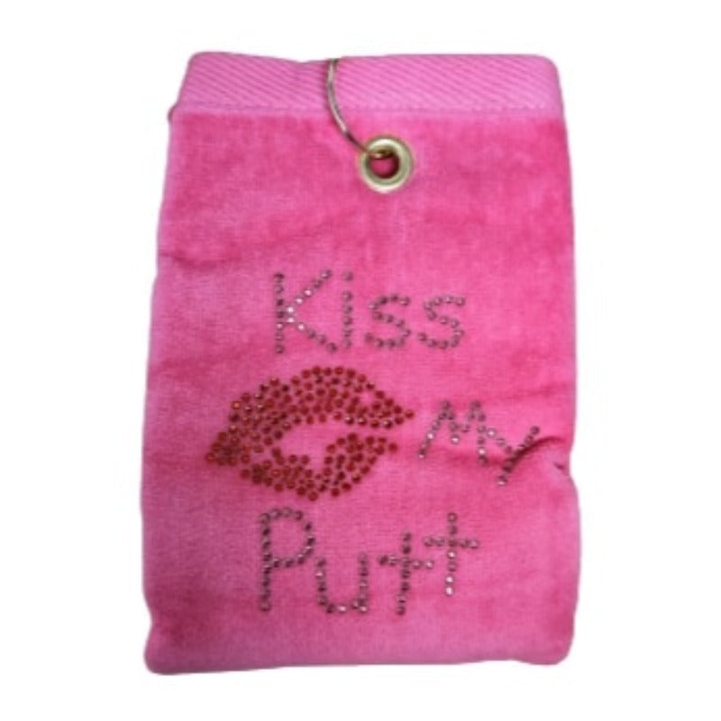 Navika Golf Towel - Pink - Kiss My Putt