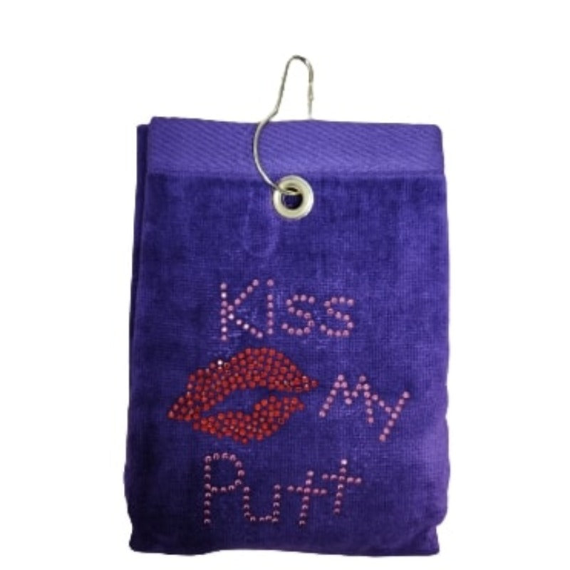 Navika Golf Towel - Purple - Kiss My Putt