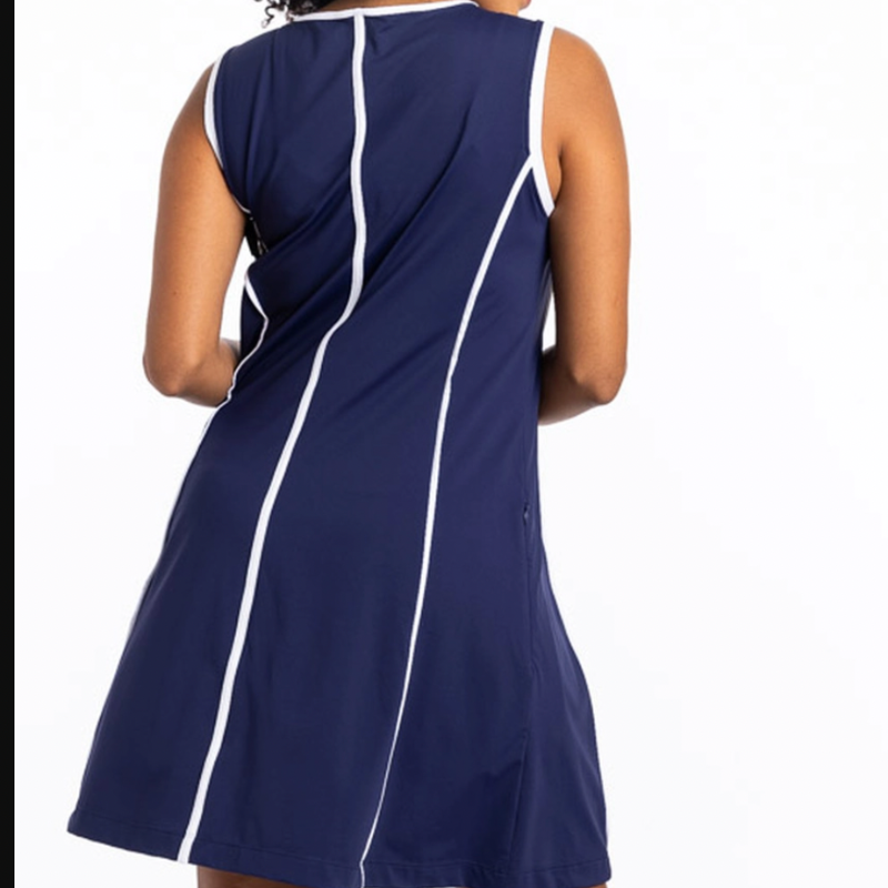 Kinona Pahoa Birdie Maker S/ L Dress - Navy