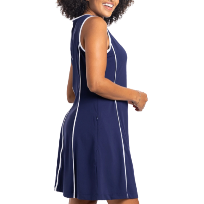 Kinona Pahoa Birdie Maker S/ L Dress - Navy