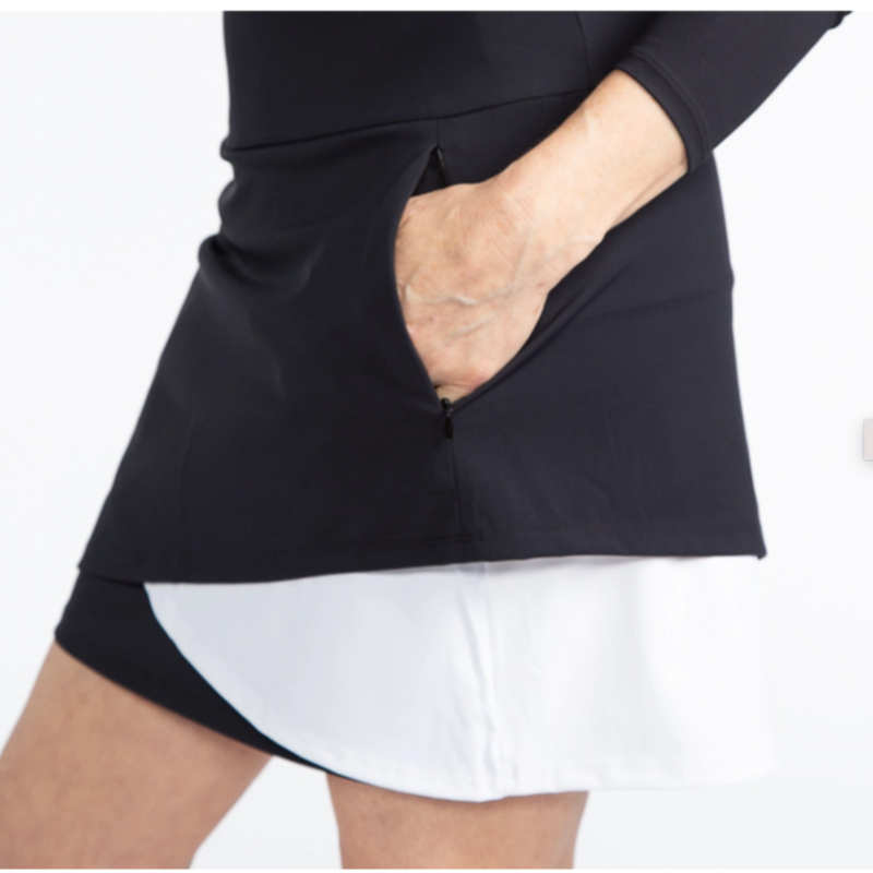 Kinona Wrap It Up Golf Skort - Black/White