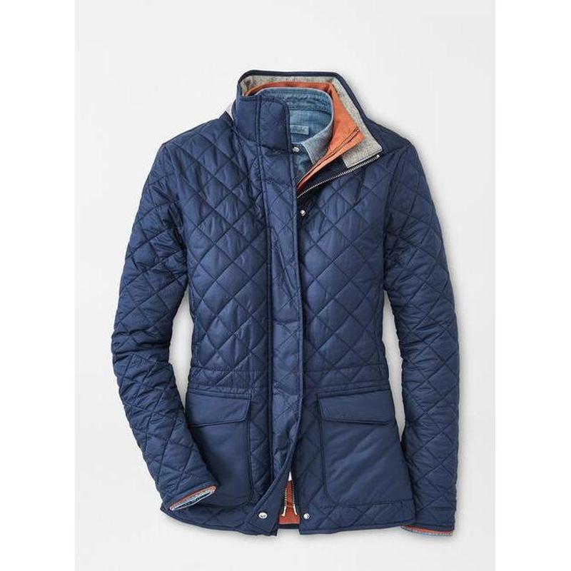 Peter Millar Quilted Jacket - Patch Sleeves - Navy