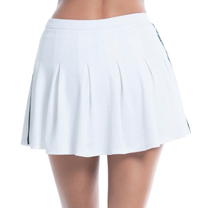 Lucky In Love Hi Waist Pique Skort - White