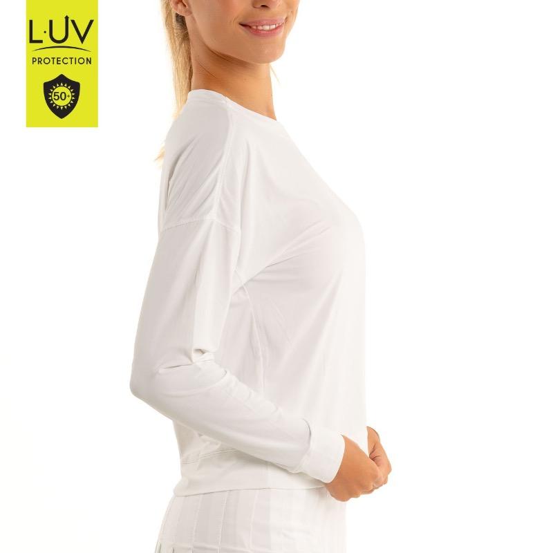 thumbnail image 2 of Lucky In Love Women's LUV Hype Long Sleeve Top Bluemarine CT910-430 2 of 13