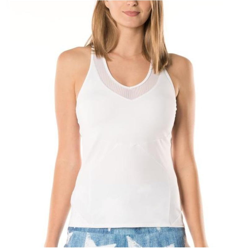 Lucky In Love Lunar V-Neck Tank- White