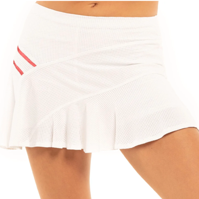 Lucky In Love Mesh Love Skort - White/Pink