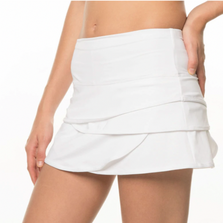 Lucky In Love Scallop Skort (12") - White