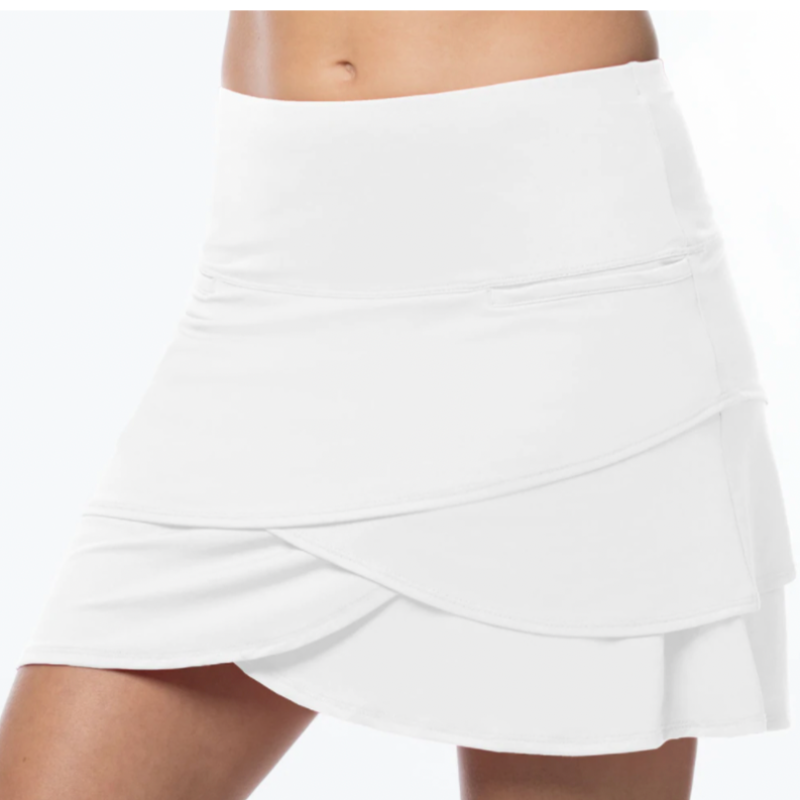 Lucky In Love Scallop Skort(15.5") - White