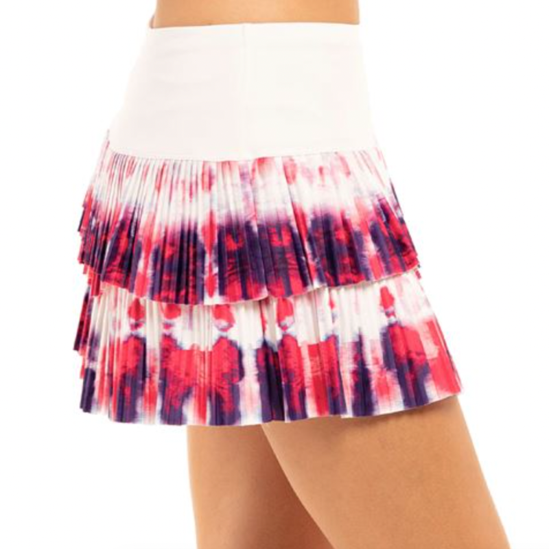 Lucky In Love Sunburst Pleated Skort - Pink/Purple