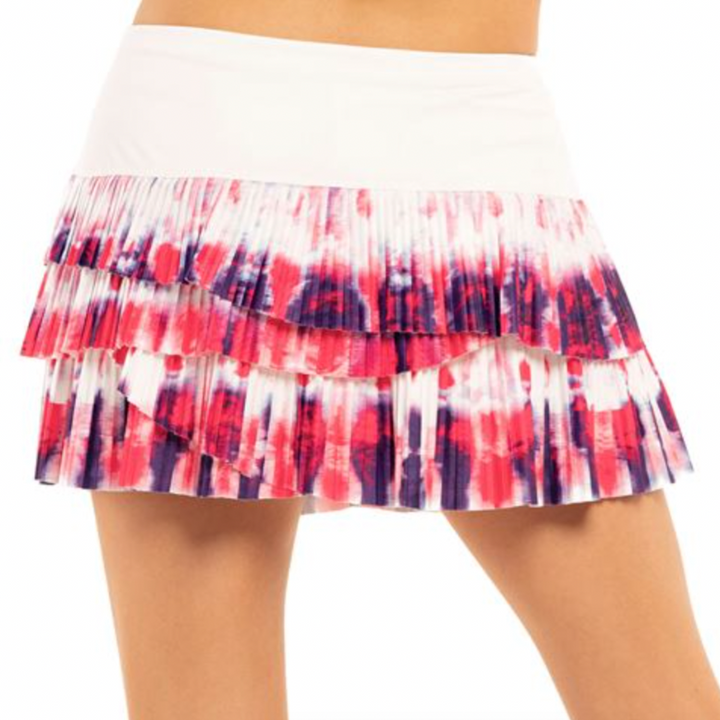 Lucky In Love Sunburst Pleated Skort - Pink/Purple