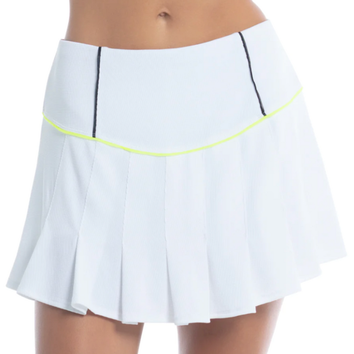 Lucky In Love Wave Pique Skort (13.5")- White