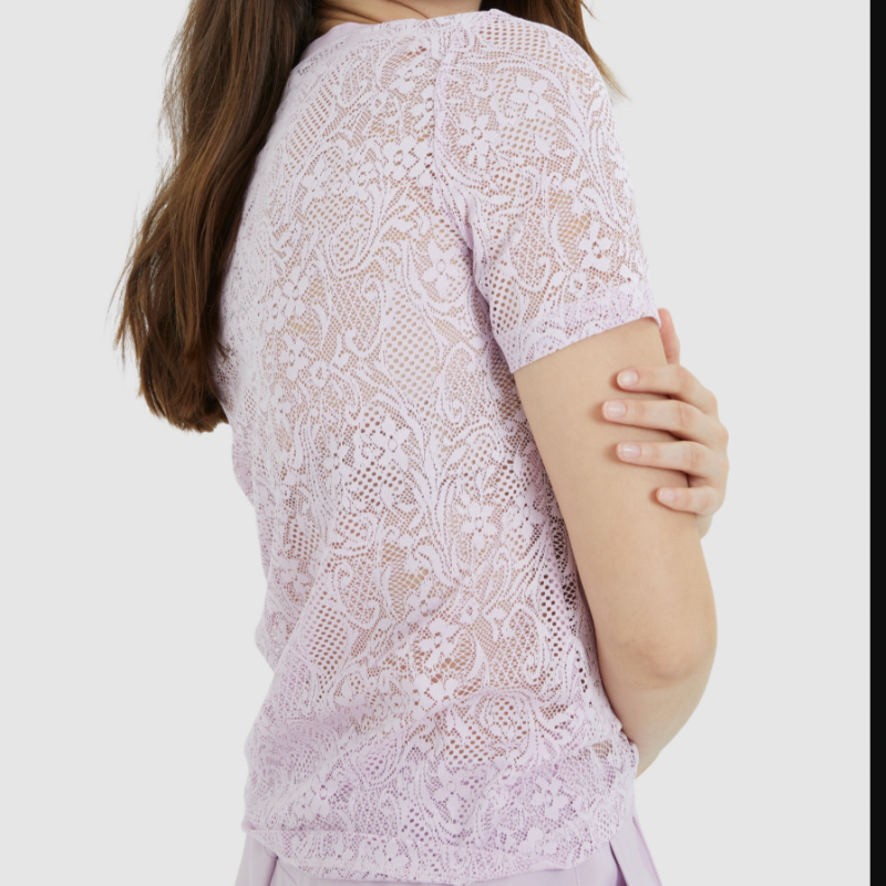 Marc Aurel S/S Lace T-Shirt - Orchid