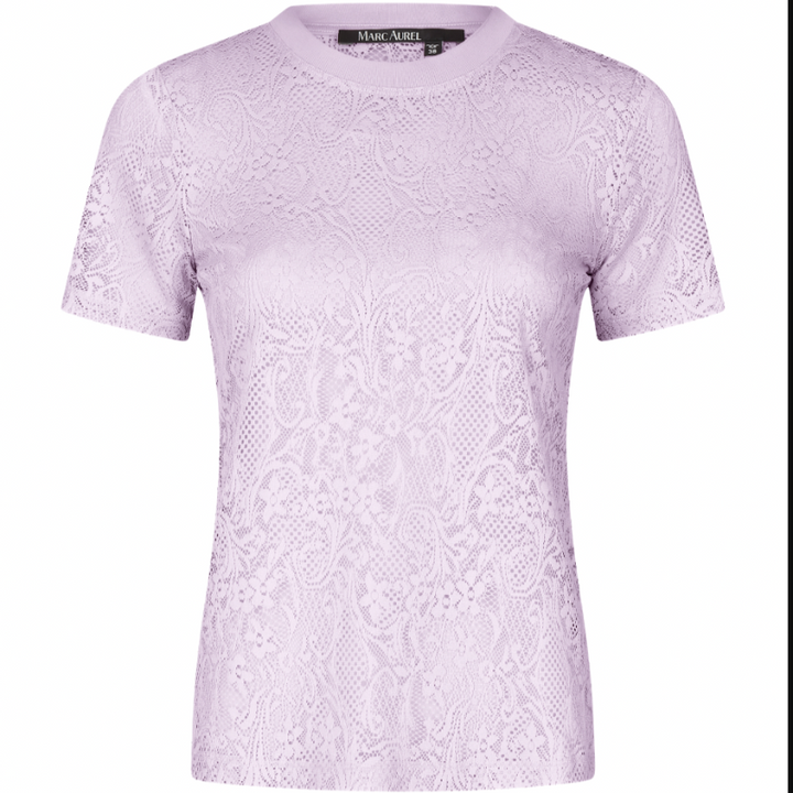 Marc Aurel S/S Lace T-Shirt - Orchid