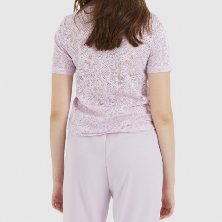 Marc Aurel S/S Lace T-Shirt - Orchid