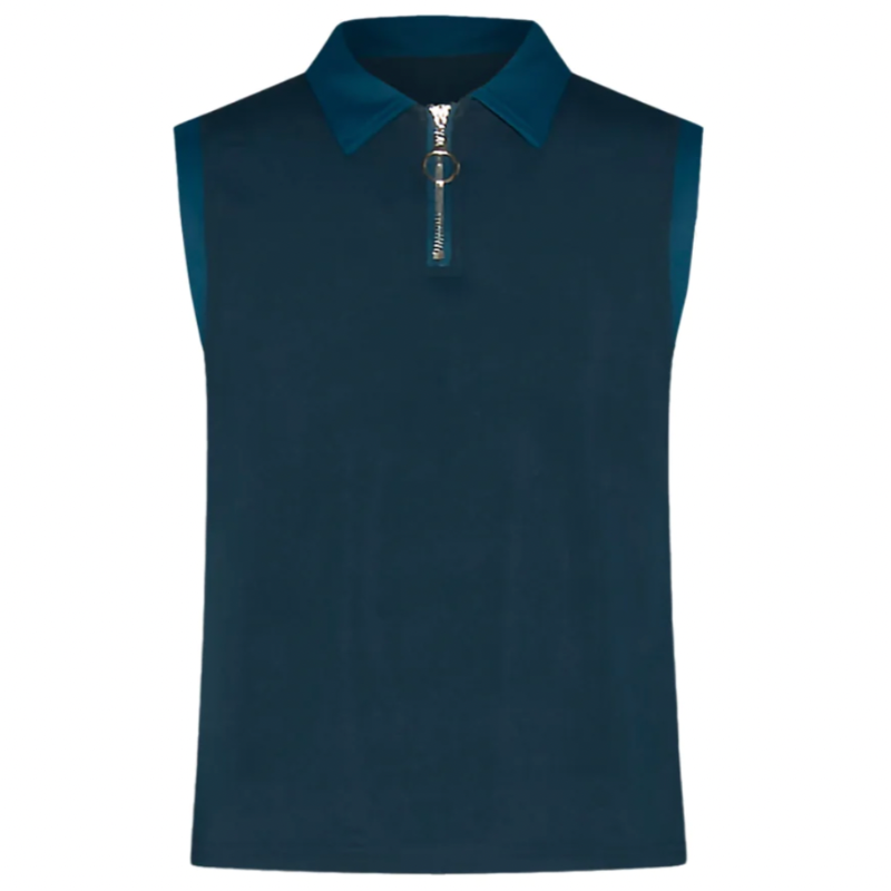 Marie Birdie Hazy Shade of Winter S/L Polo - Navy