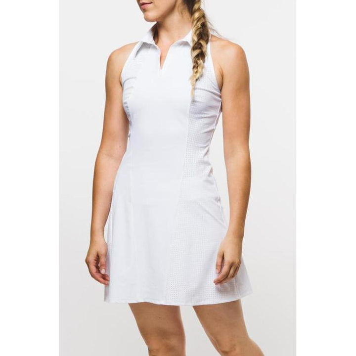 Foray Golf Core Perforated Dress - White