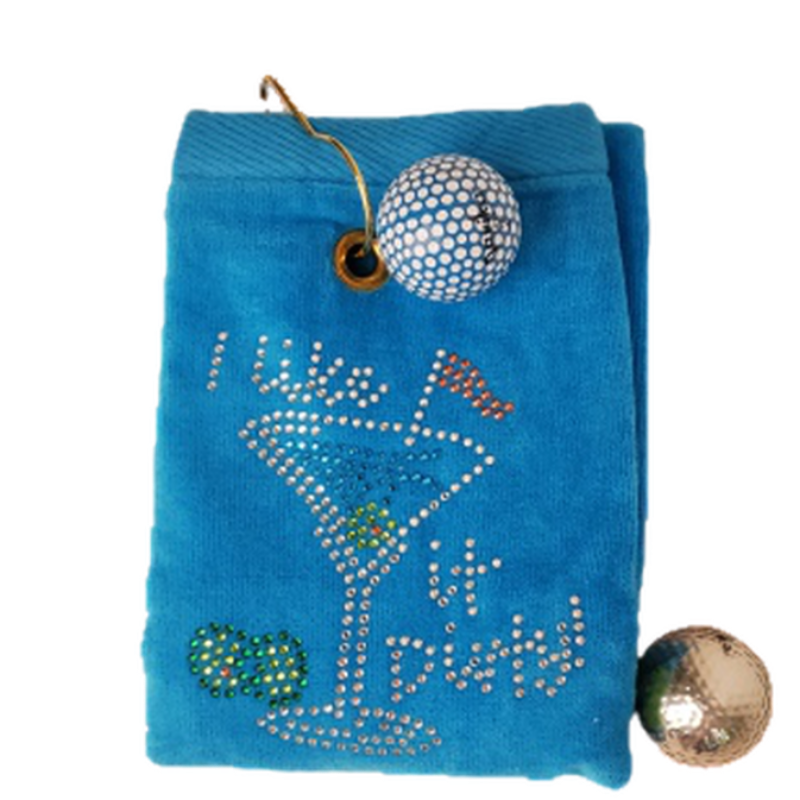 Navika Golf Towel - I Like It Dirty (Aqua)