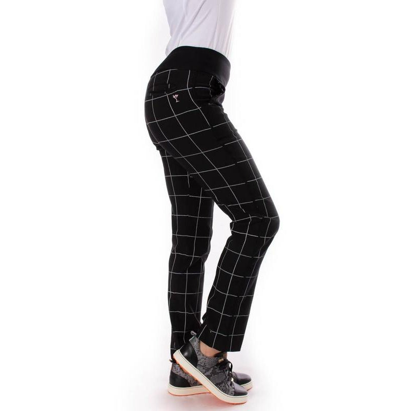 Golftini Trophy Pull-On Pant - Black/White