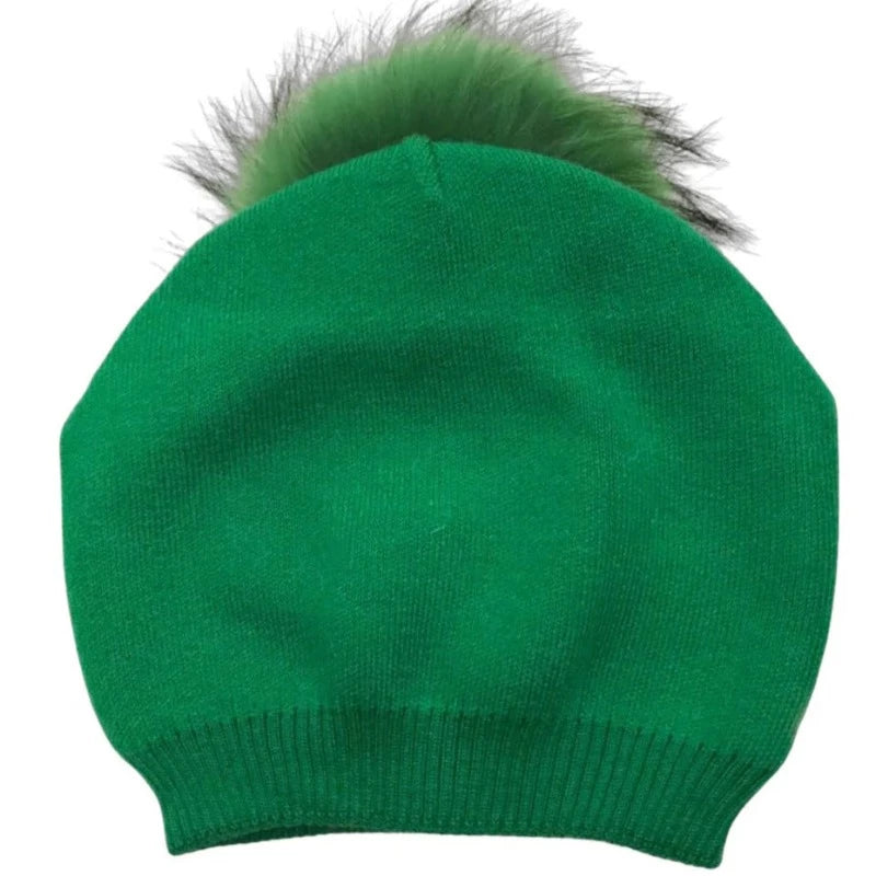 PNYC Evelyn Beanie - Kelly Green(faux fur)