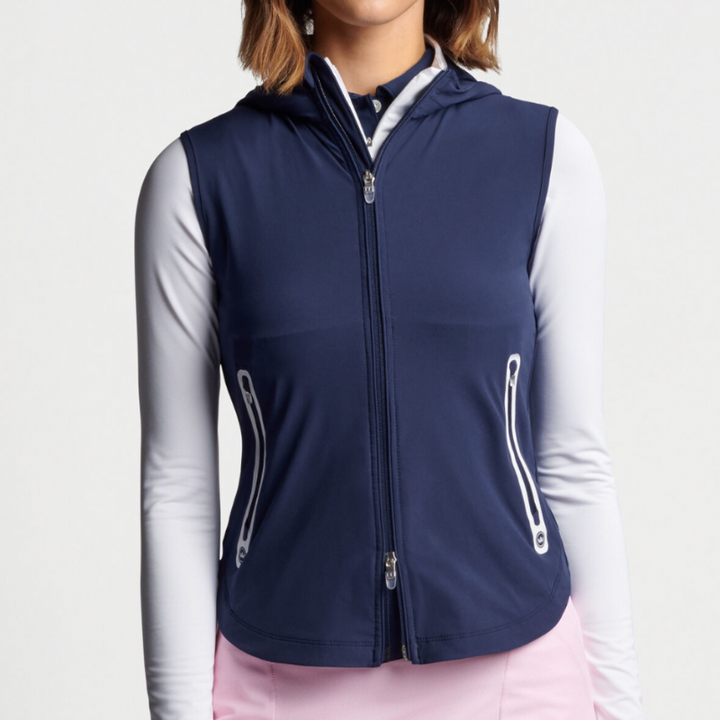 Peter Millar Jameson Hooded Vest - Navy