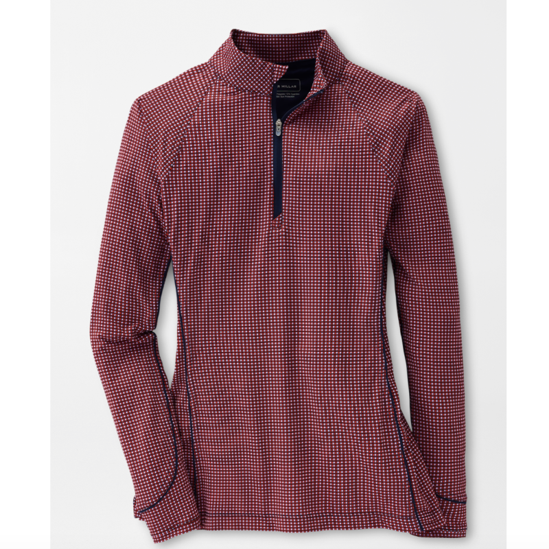 Peter Millar L/S Zip Mock - Cubes