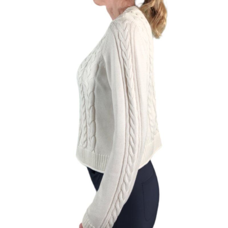Alashan Cashmere Cable Crew Sweater - Ivory