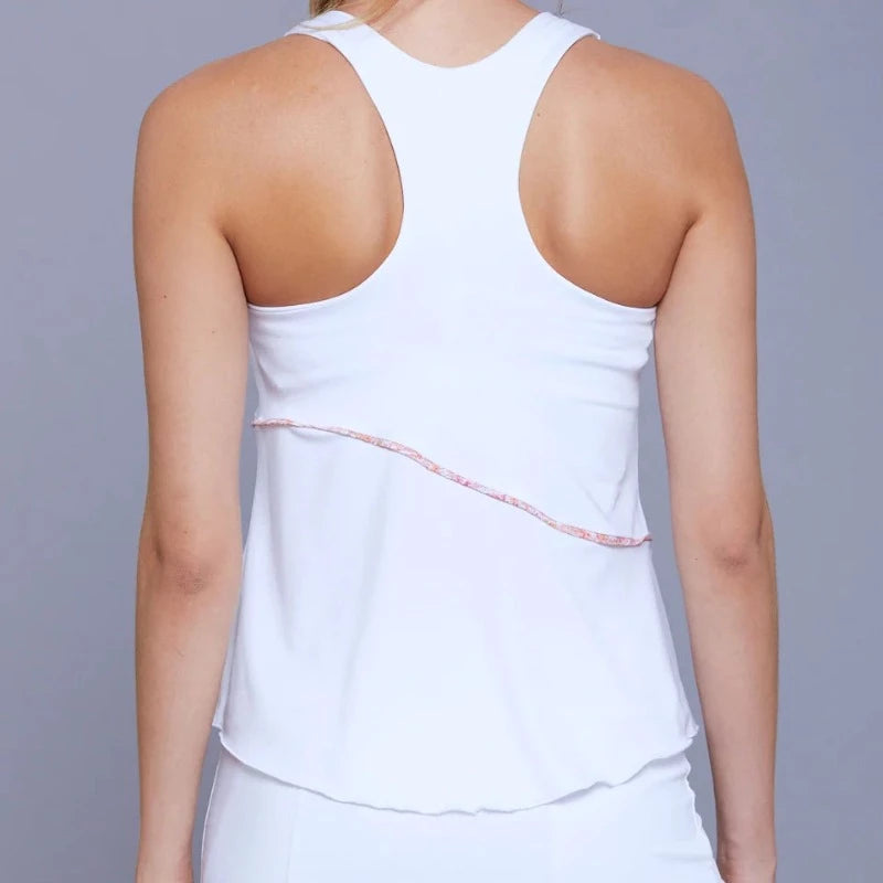 Denise Cronwall Lush Weave Wave Top - White