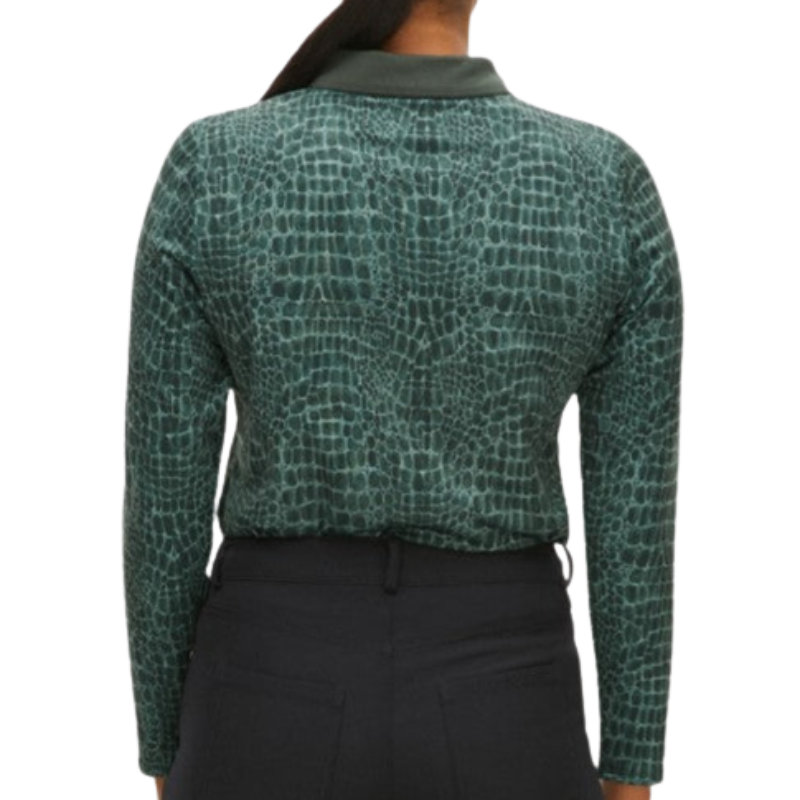 Rohnisch Sia L/S Polo - Green Crocco